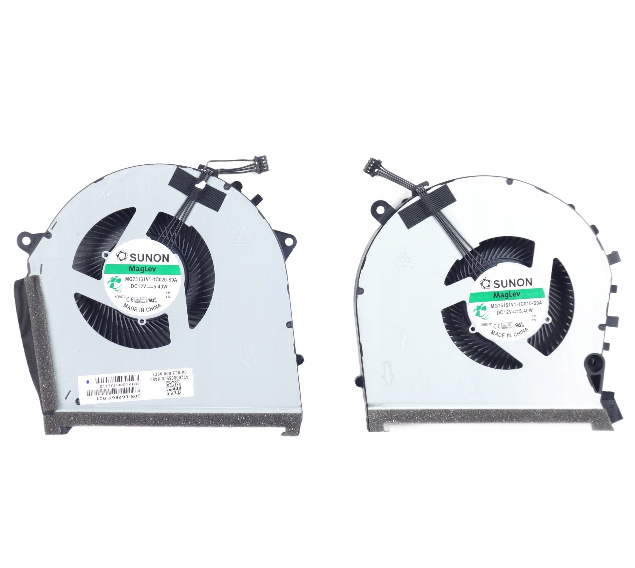 Ventilátory pro notebook Hp Omen 17-CB Rtx Cpu Gpu 15.5 mm 17CB L62866-001