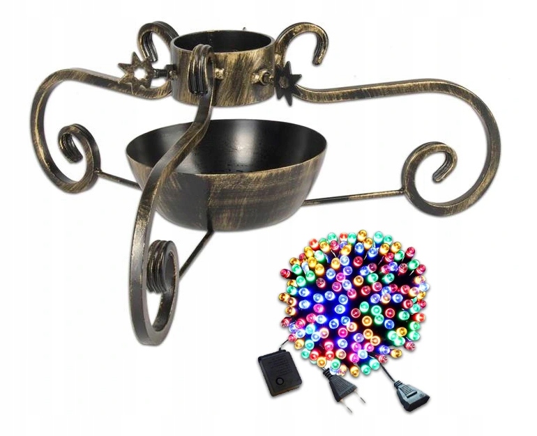 STOJAK POD CHOINKĘ ZESTAW LAMPKI LED 100