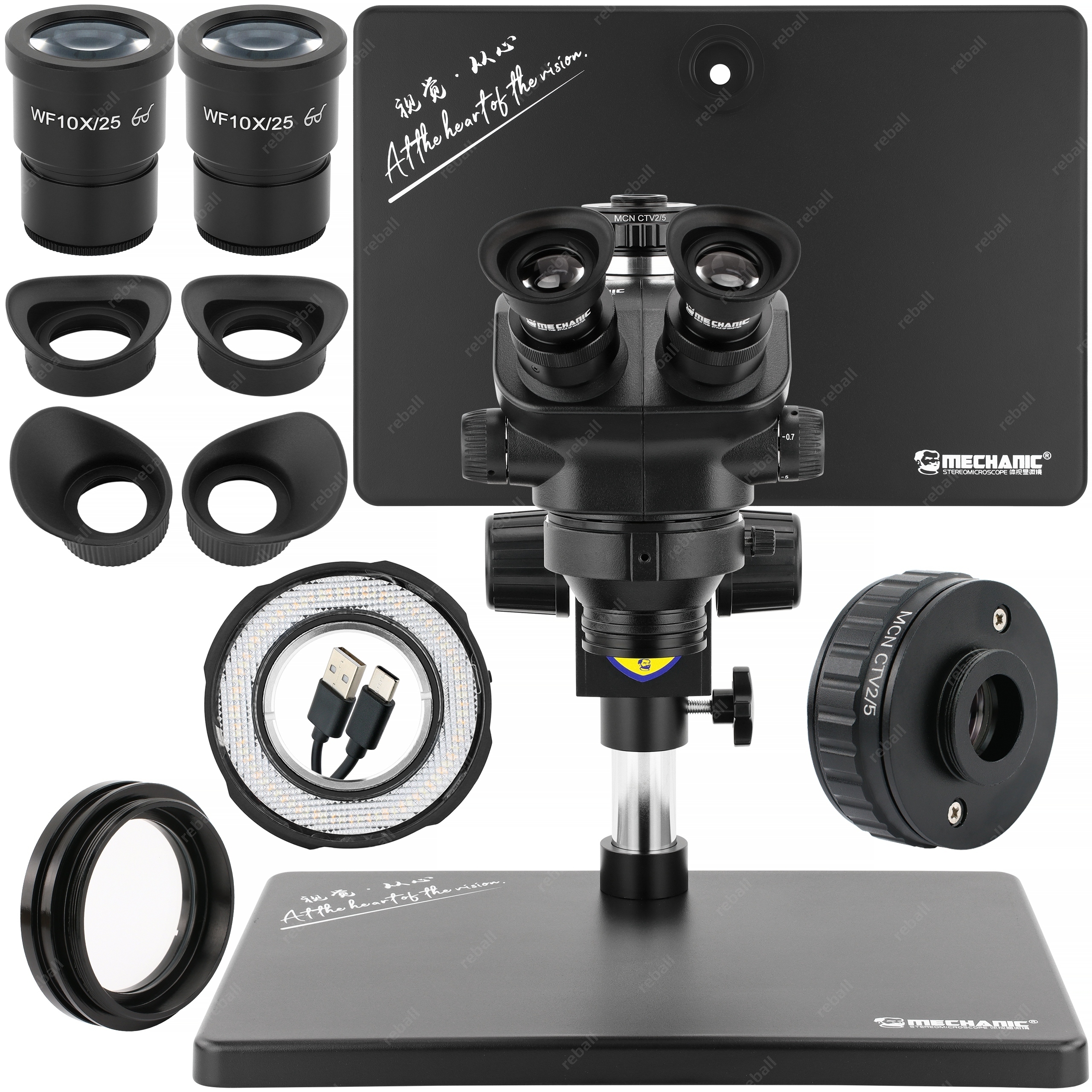 Stereoskopický Mikroskop Pro Elektroniku Mechanic B75T-B3 7-50x WF10/25 Led