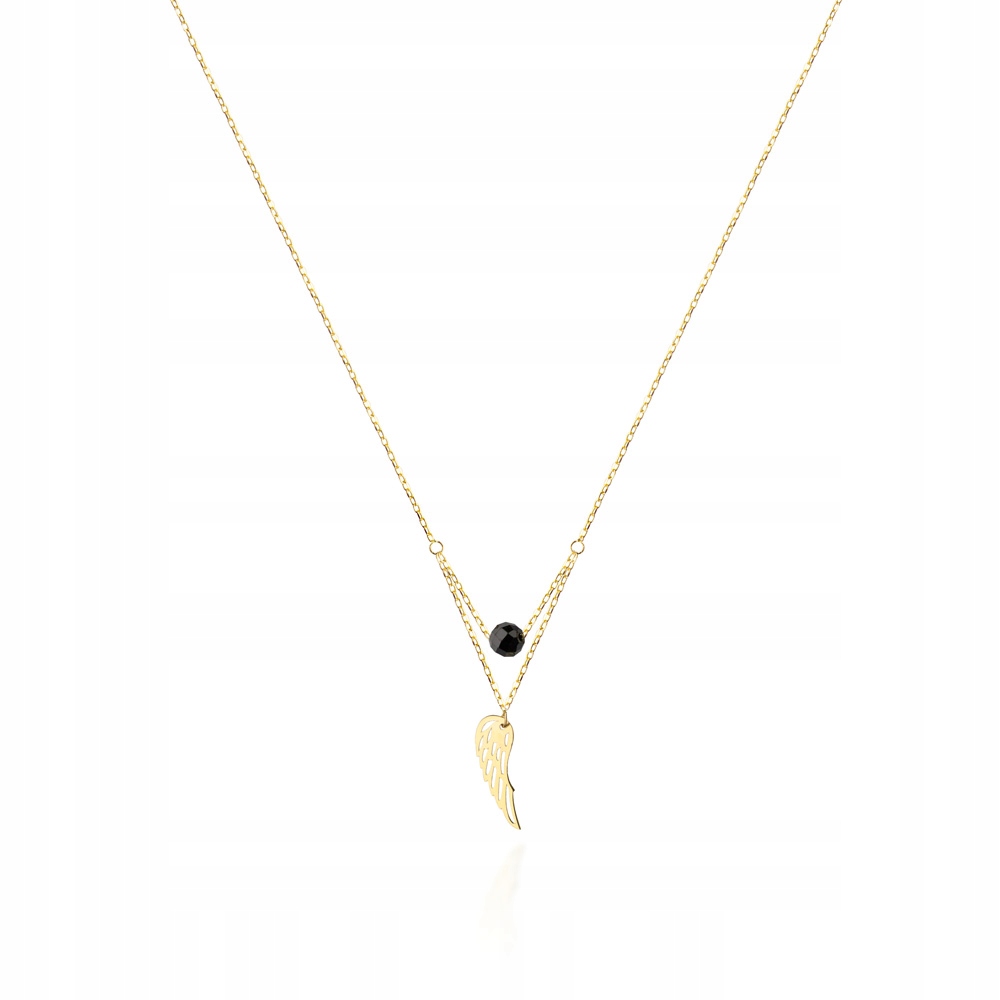 

Złoty Naszyjnik 585 Łańcuszek Celebrytka Skrzydło