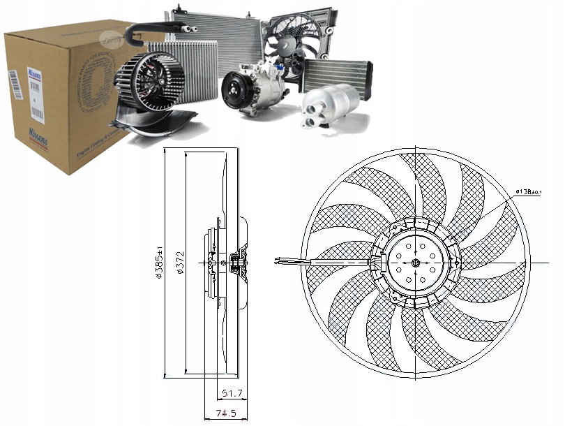 Nissens Ventilátor Chladiče Audi A6 3.0 Tfsi Quat