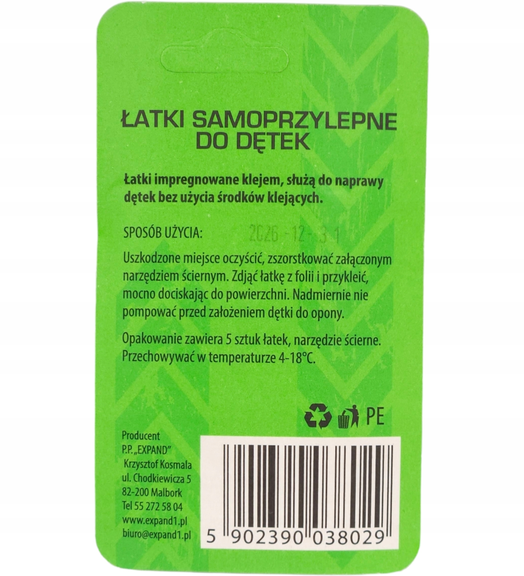 Zestaw Łatek Samoprzylepnych EXPAND 5 szt + tarka Marka Expand