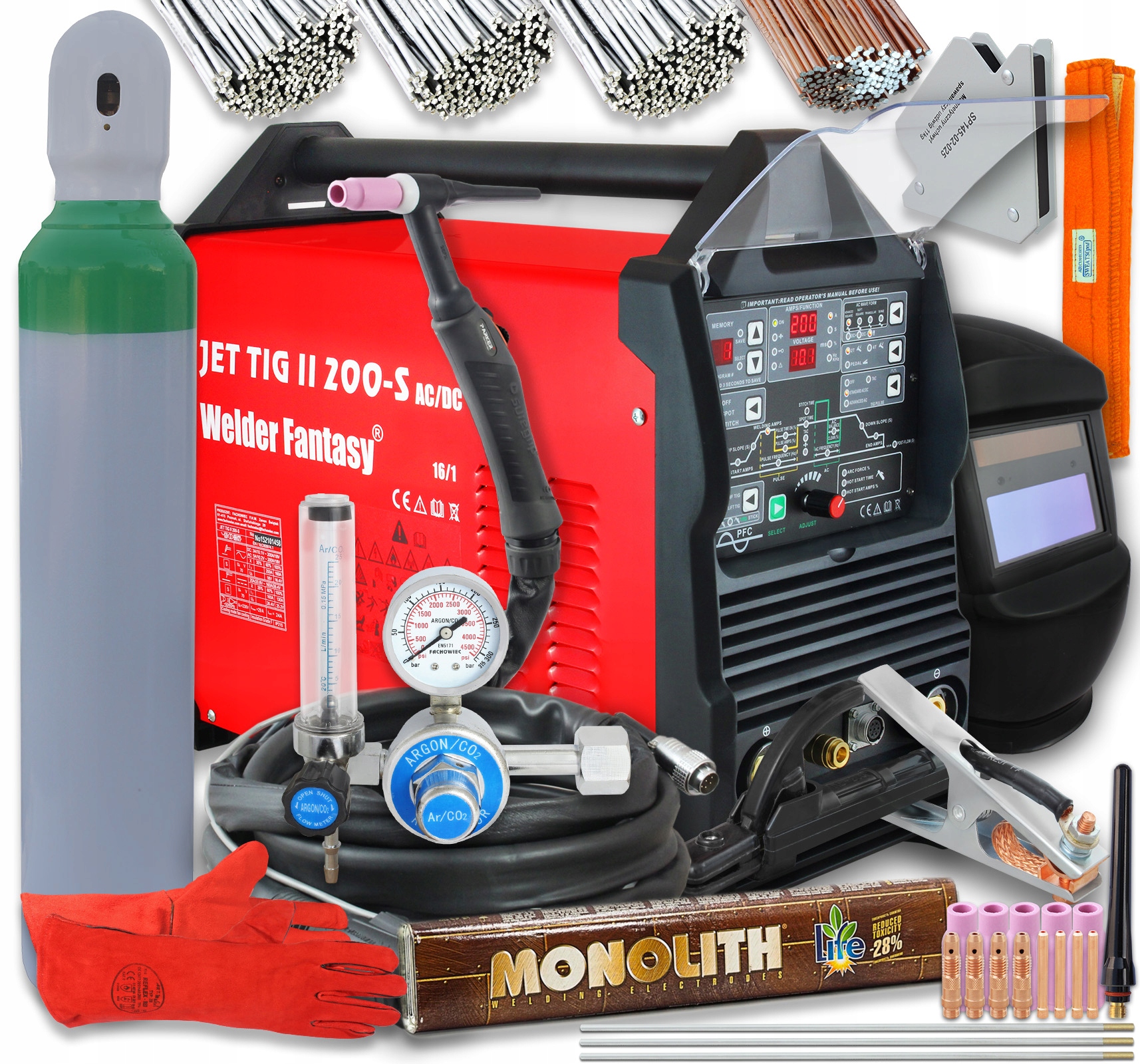 SPAWARKA INWERTOROWA JET TIG II 200-S ACDC SPOT PULS MMA ZESTAW
