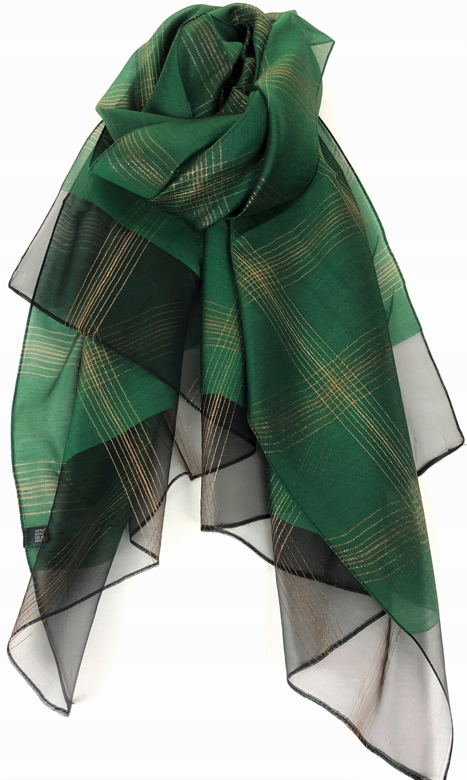 

Szal Szalik Lekki Wiosenny Narzutka Bolerko zieleń