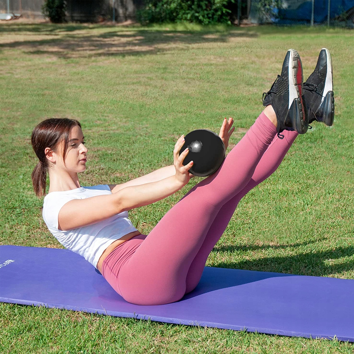 PIŁKA 3,5kg ProsourceFIT DO ĆWICZEŃ FITNESS 8LB Z OBCIĄŻENIEM WAGOWA Model STAN 114 - 329