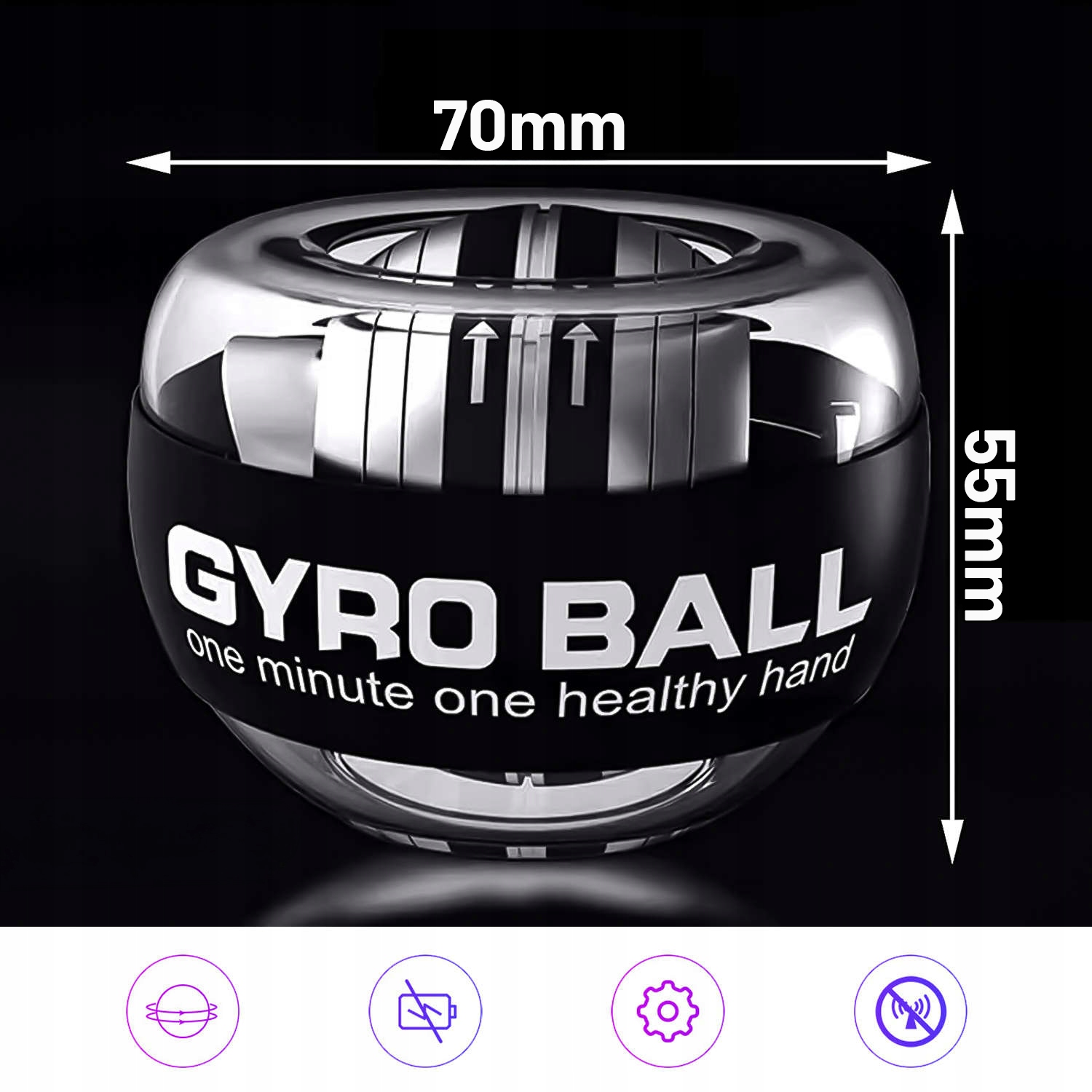 POWERBALL KULA ŻYROSKOPOWA ĆWICZEŃ NADGARSTKA EAN (GTIN) 5905601805014