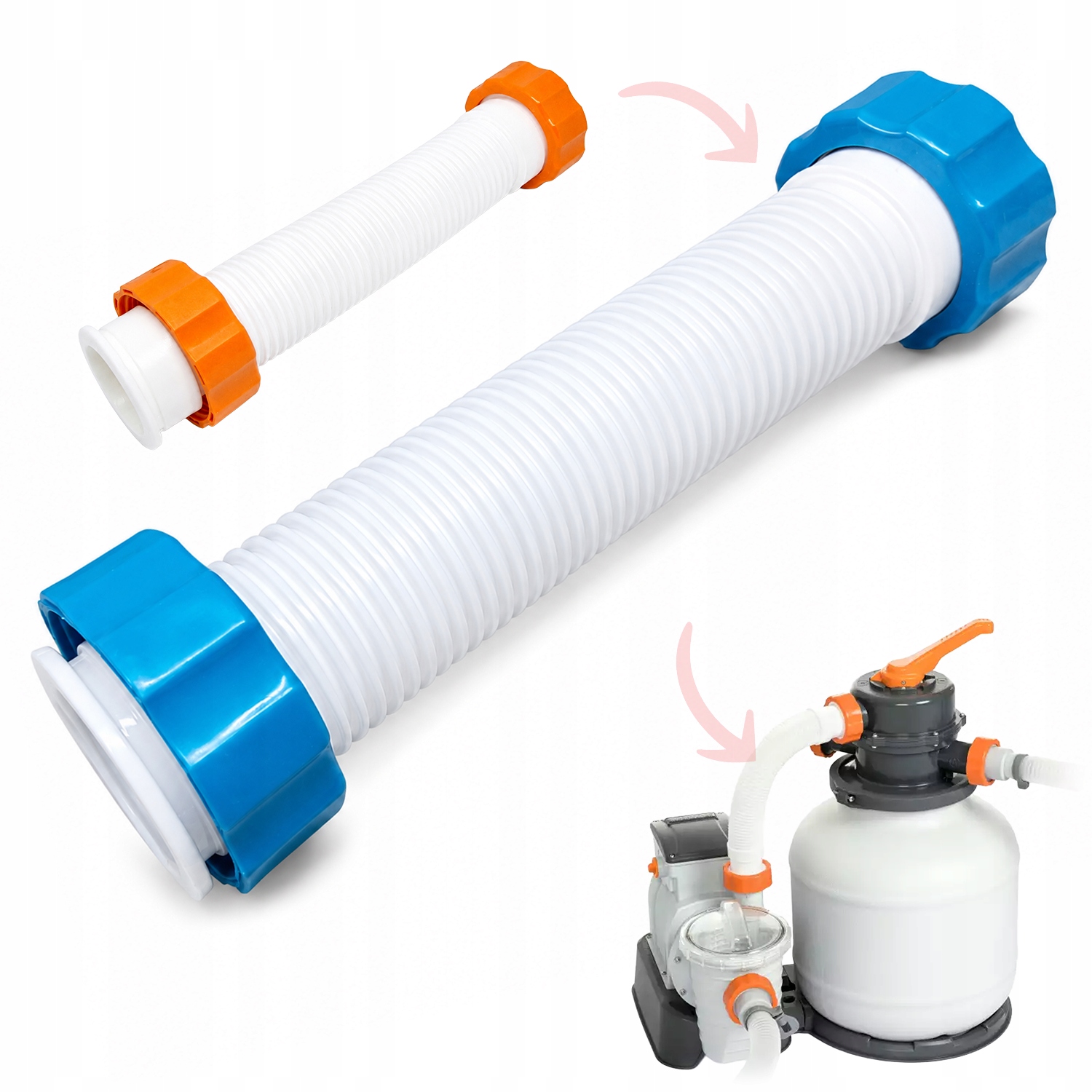 Hadicová trubka krátká Flowclear spojka pro pískovou pumpu 58495 Bestway