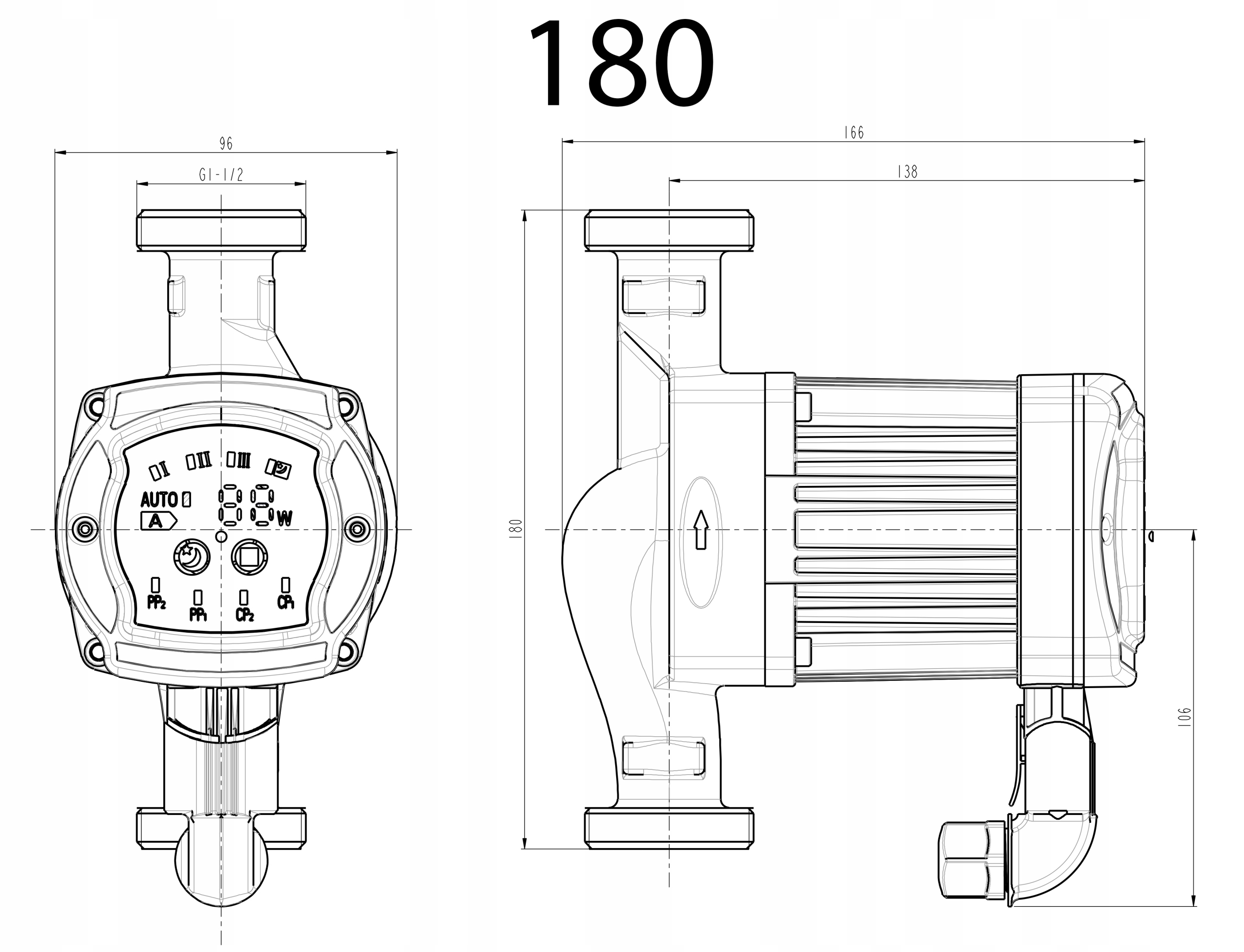 POMPA C.O. ELEKTRONIK ENERGOOSZCZĘDNA 60N + ŚRUB. Kod producenta ART.5N-180
