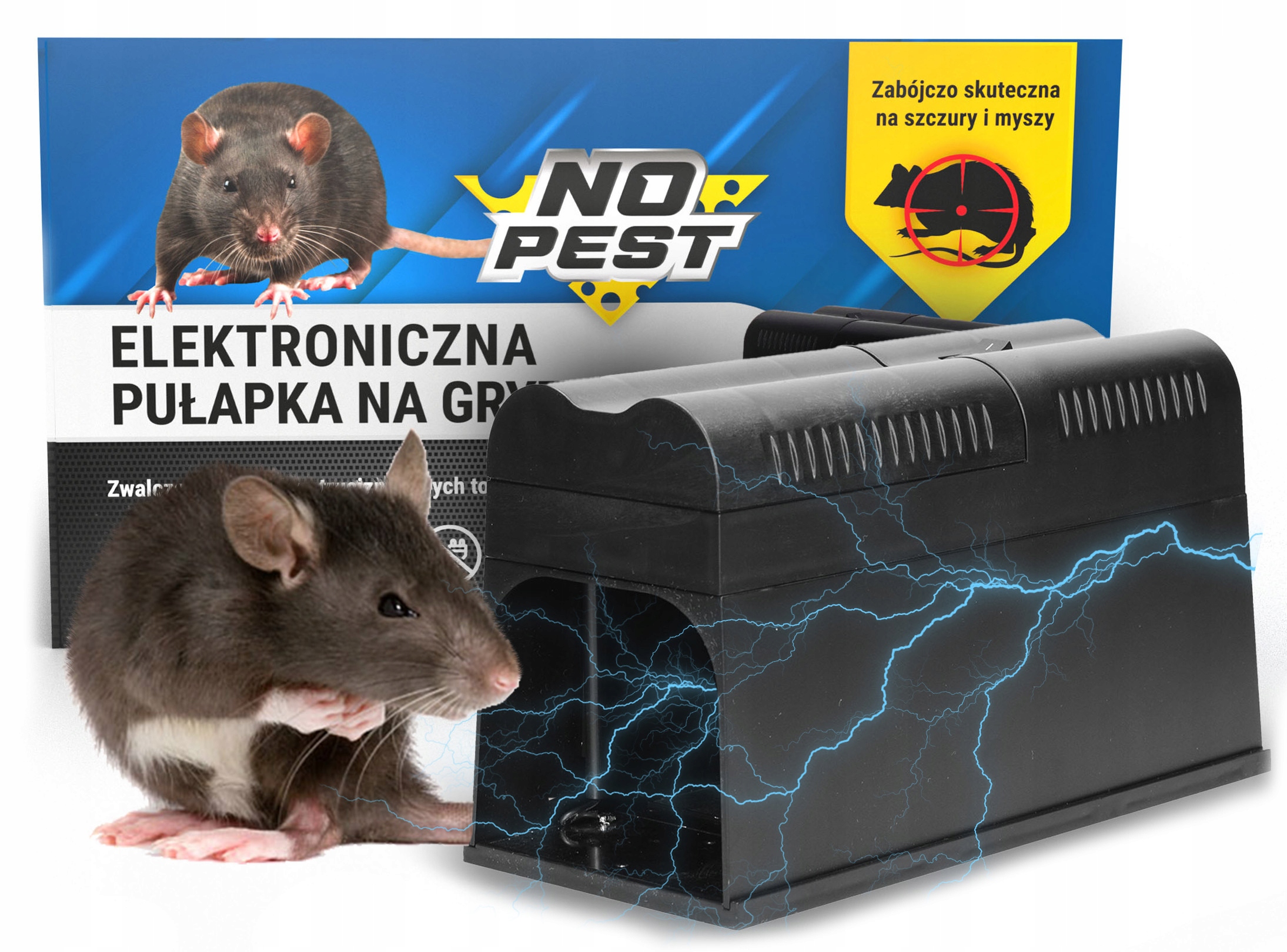 Elektryczna Pułapka Na Szczury Myszy Gryzonie No Pest Tunelowa Na Baterie