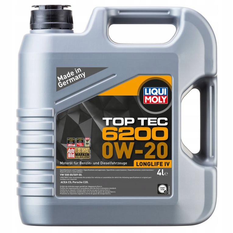 LIQUI MOLY 0W20 TOP TEC 6200 VW 508.00 / 509.00 4L 20788