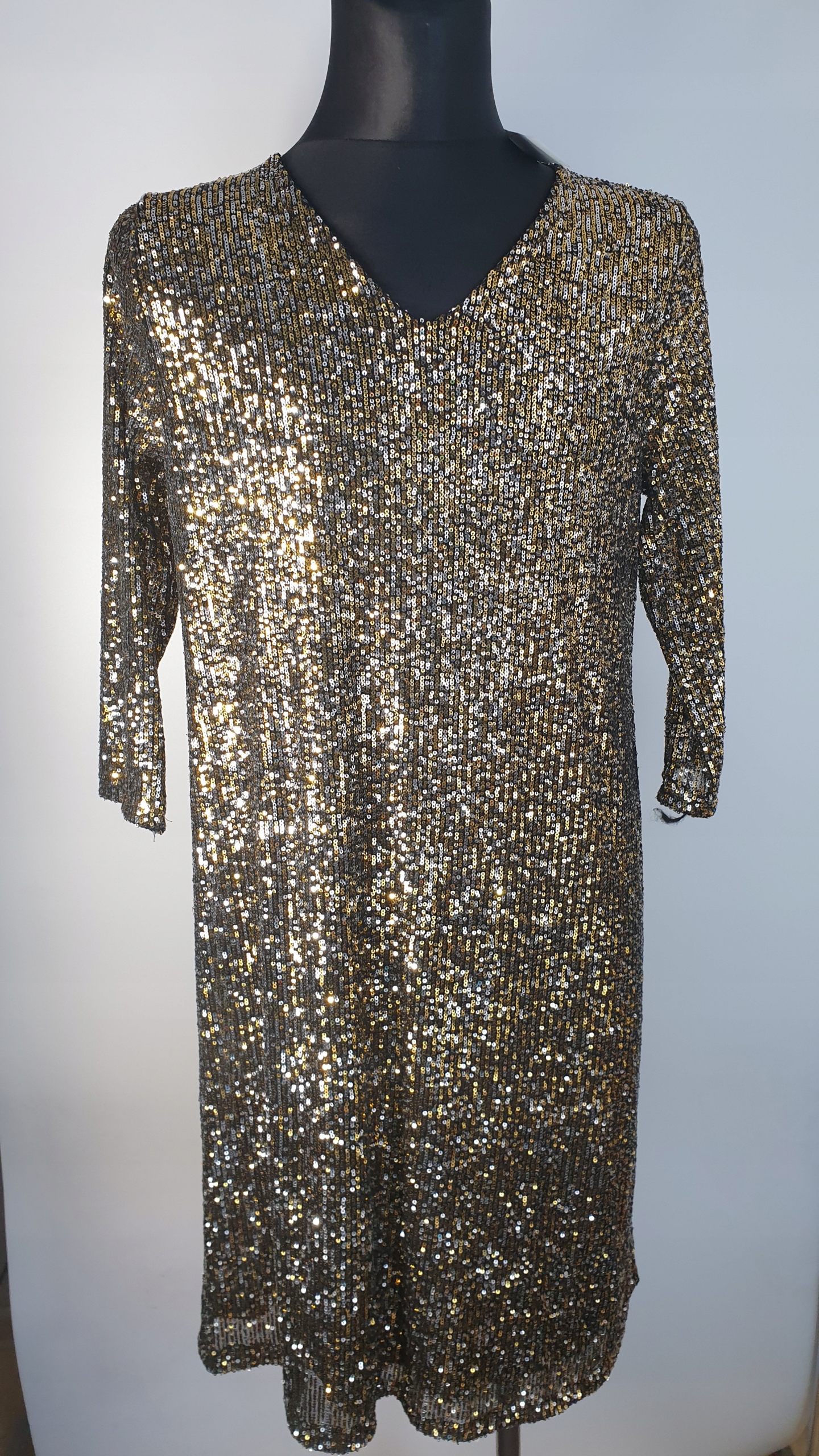 Elegantní společenské Flitry Šaty velikost XXL