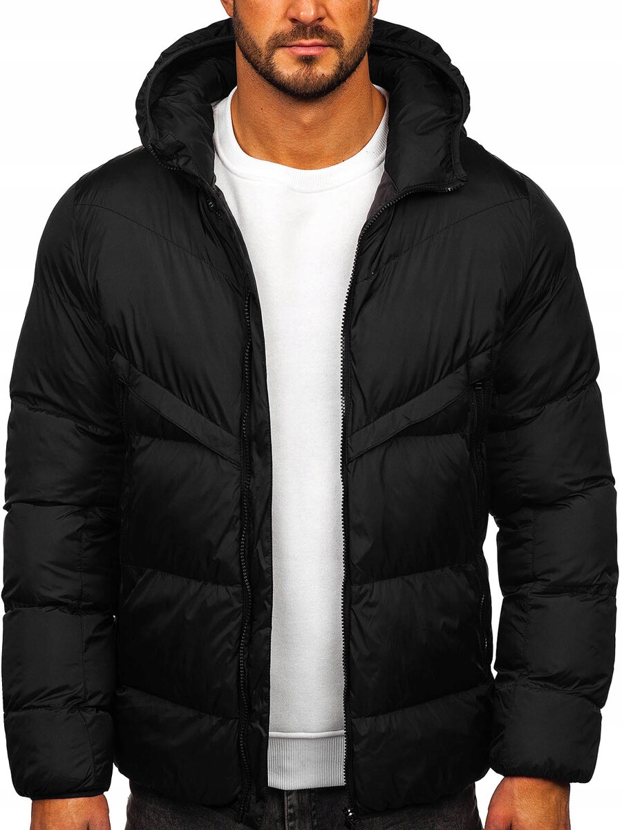 Zimní Bunda Prošívaná Pánská Černá CS1006 DENLEY_2XL