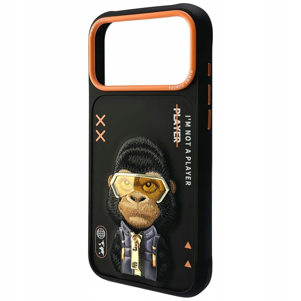 Etui Nimmy Cool&Cute 2.0 Gorilla do iPhone 17 Pro Max, Haftowany Motyw case