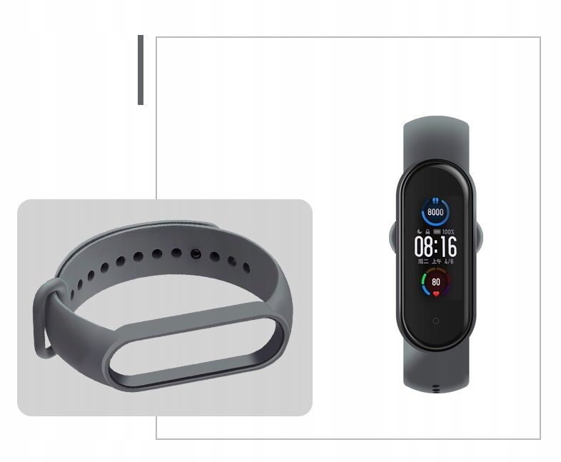 

Opaska Zamienna Xiaomi Band 3 Band 4 Ciemno Szara