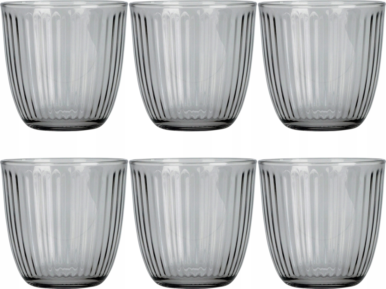 Sada sklenic na Vodu Nápojů 300 ml 6 Kusů Kouřové Sklo