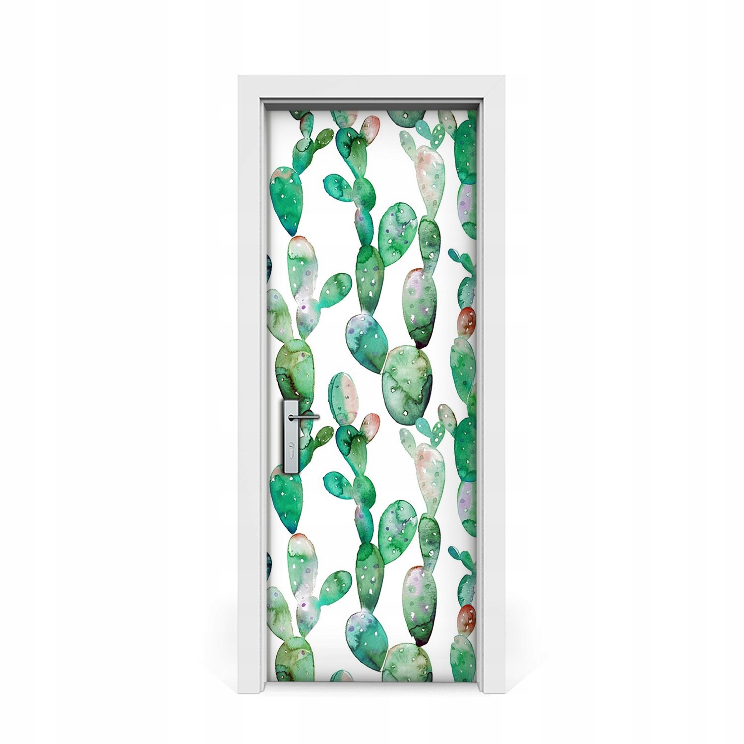 

Naklejka na drzwi okleina Kaktusy Akwarela 75x205