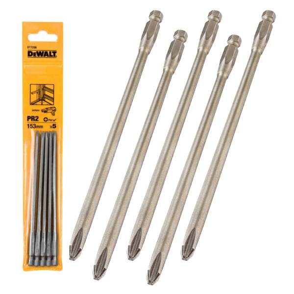 

Długie Bity DeWALT DT7206 PH2 do płyt Gk 5szt 153m