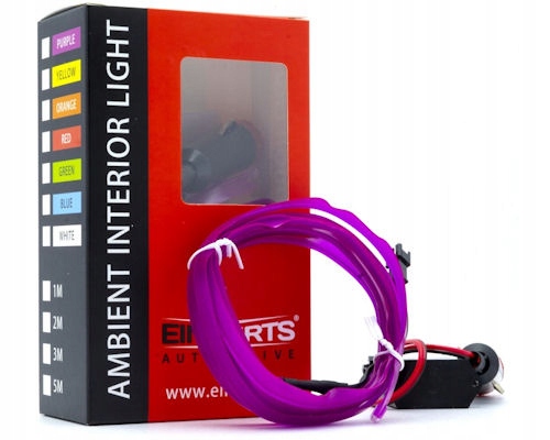 Światłowód LED Ambient Neon Fioletowy 2m