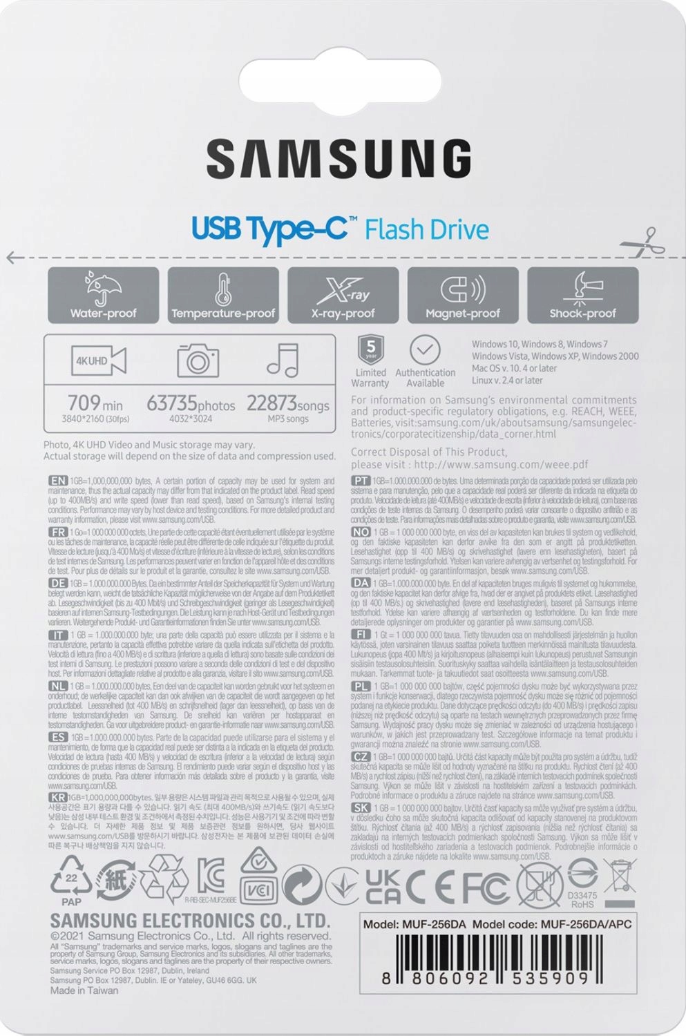 Pendrive Samsung TypeC, 256 GB (MUF256DA/APC) Marka Samsung