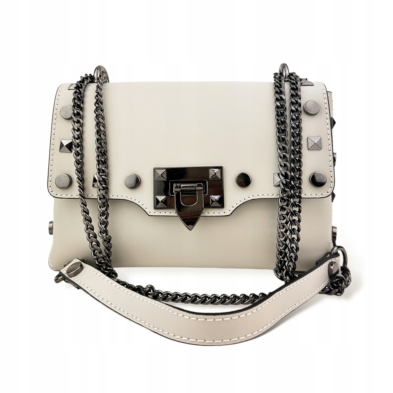 Dámská kabelka z přírodní kůže Prima-M Ecru