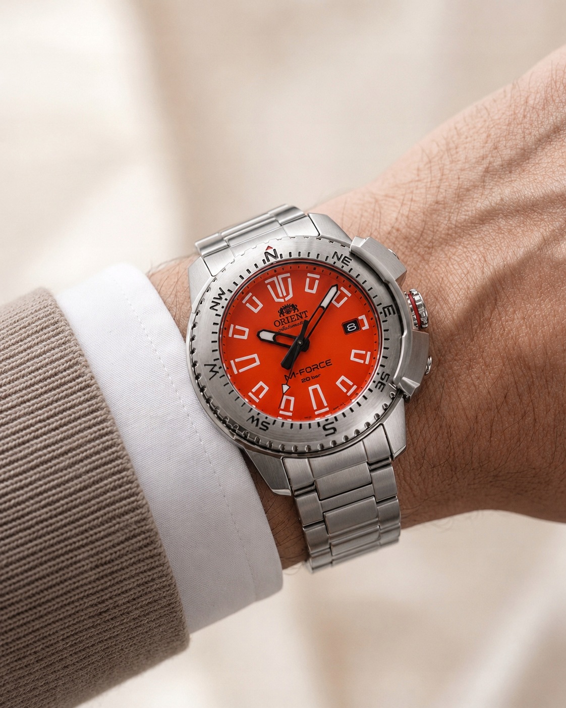 Mechanické sportovní hodinky Orient M-force RA-AC0N02Y10B 45.00mm 20ATM