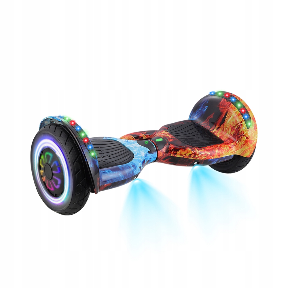 Elektrický skateboard Led Pneumatické kola nafukovací 10 Bluetooth Reproduktor