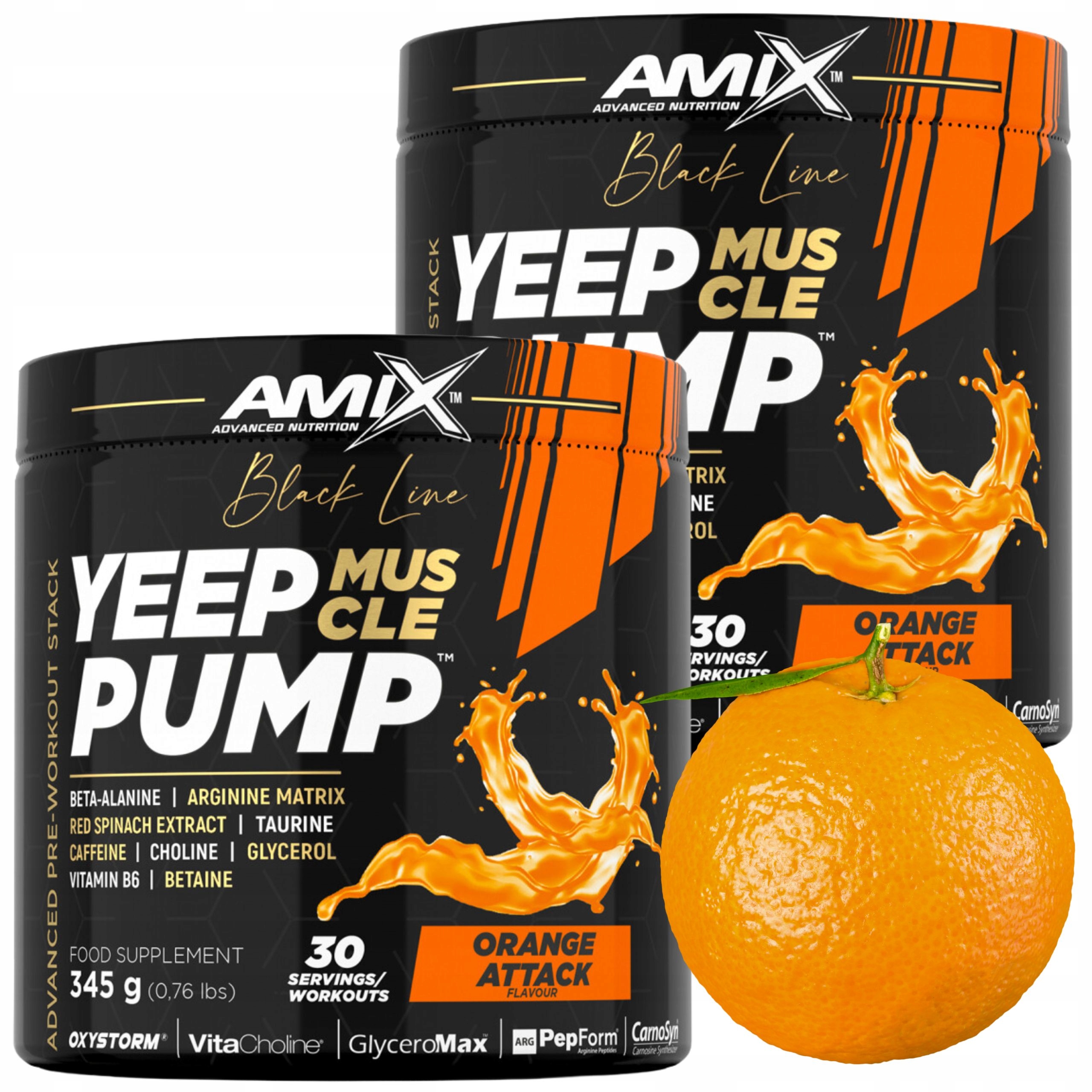 Amix Yeep Pump Preworkout s kofeinem Čerpadlo Síla Odolnost Soustředění Výkon