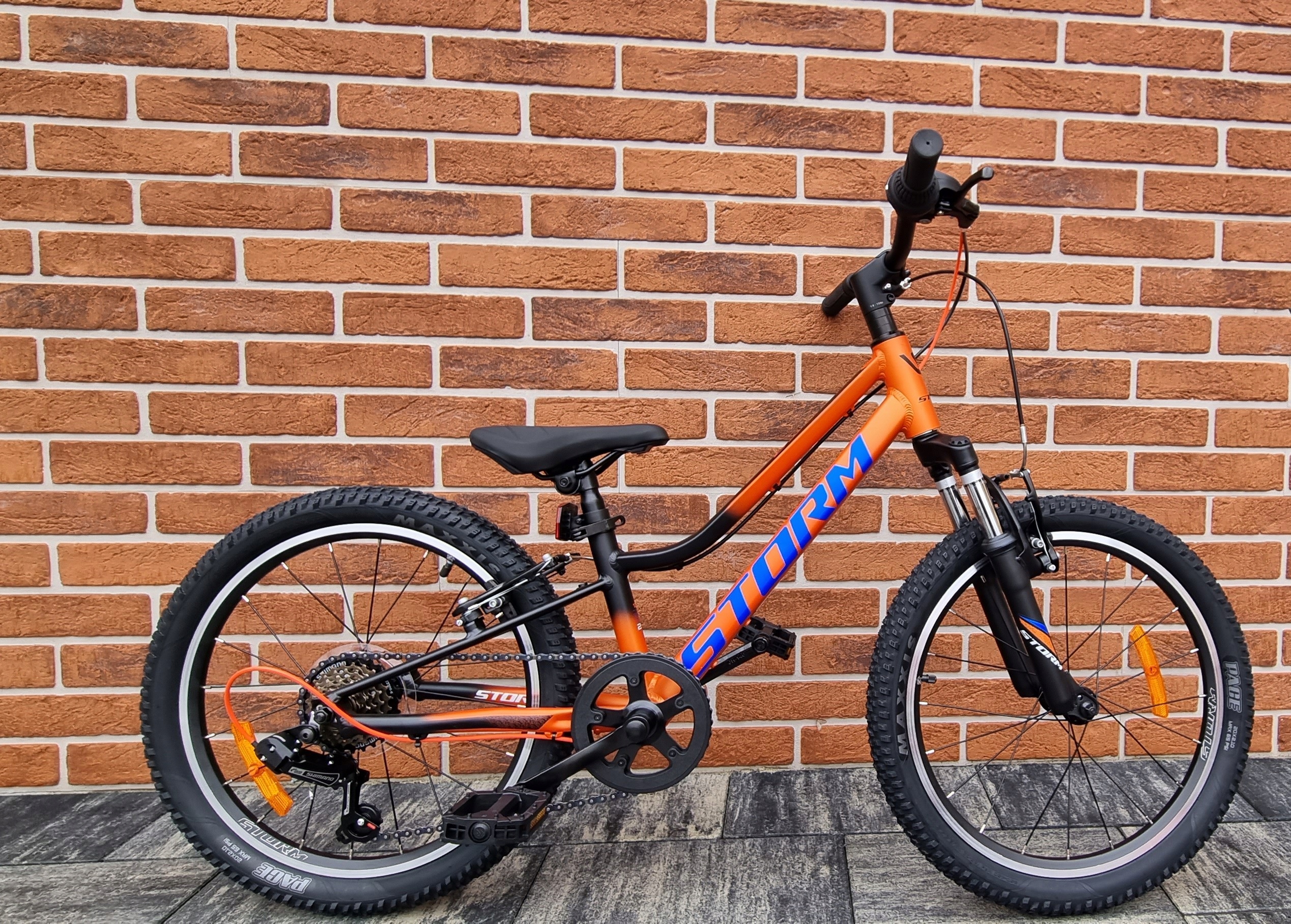 Rower 20 cali Storm Racer V-brake r.10 cali alu pomarańczowo/czarny