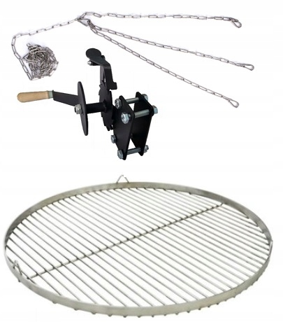 

Ruszt do grilla Nierdzewny 70cm Kołowrotek grill