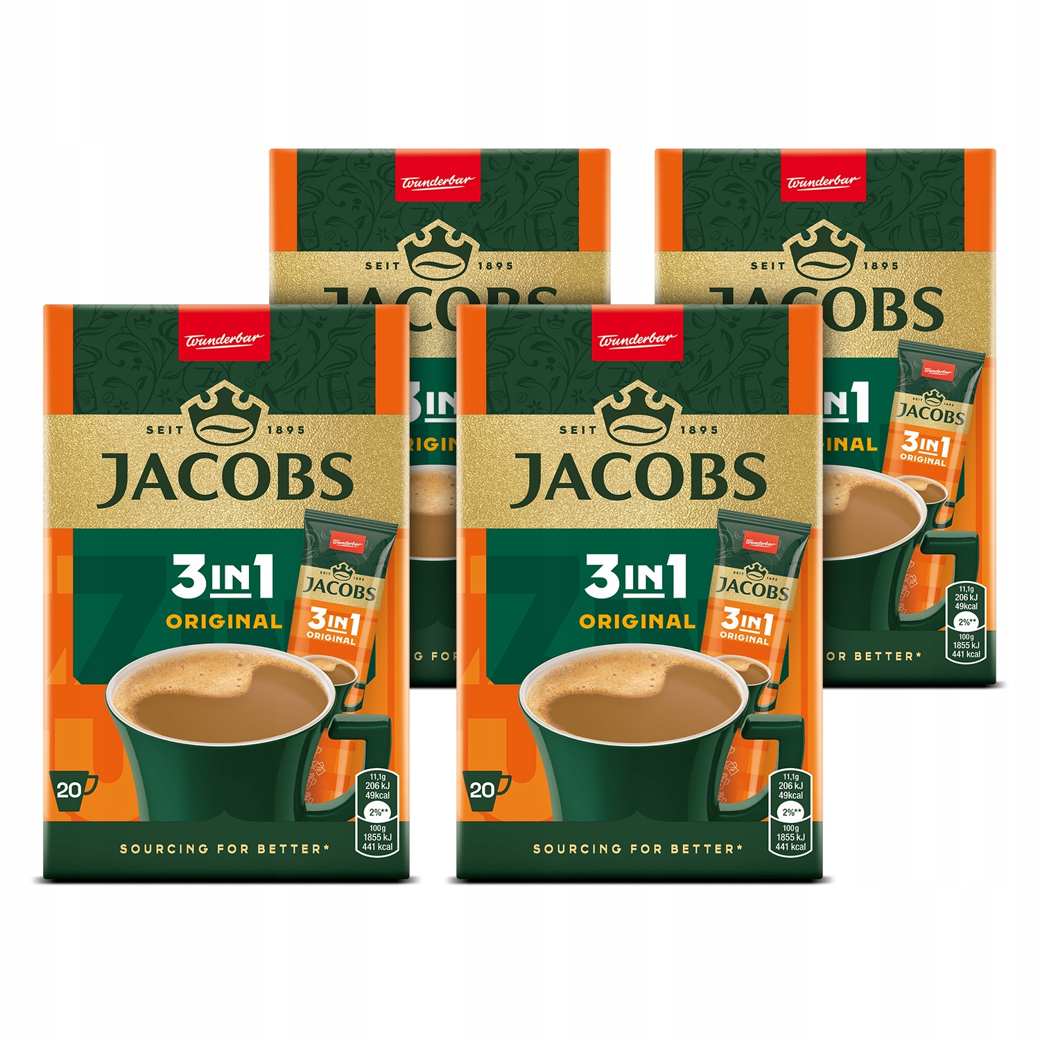 Kawa rozpuszczalna Jacobs Original 3w1 4x 20 saszetek