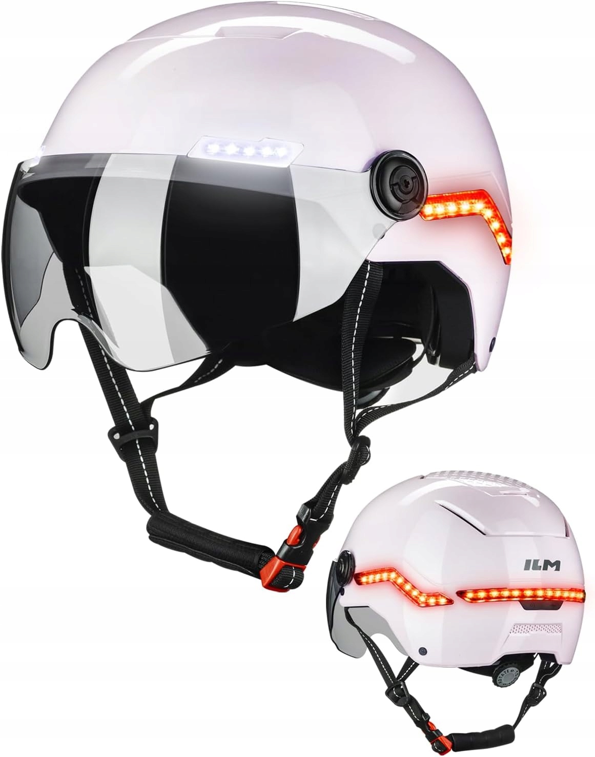 Kask Rowerowy Led Z Kierunkowskazami MB101L ILM S/m Różowy