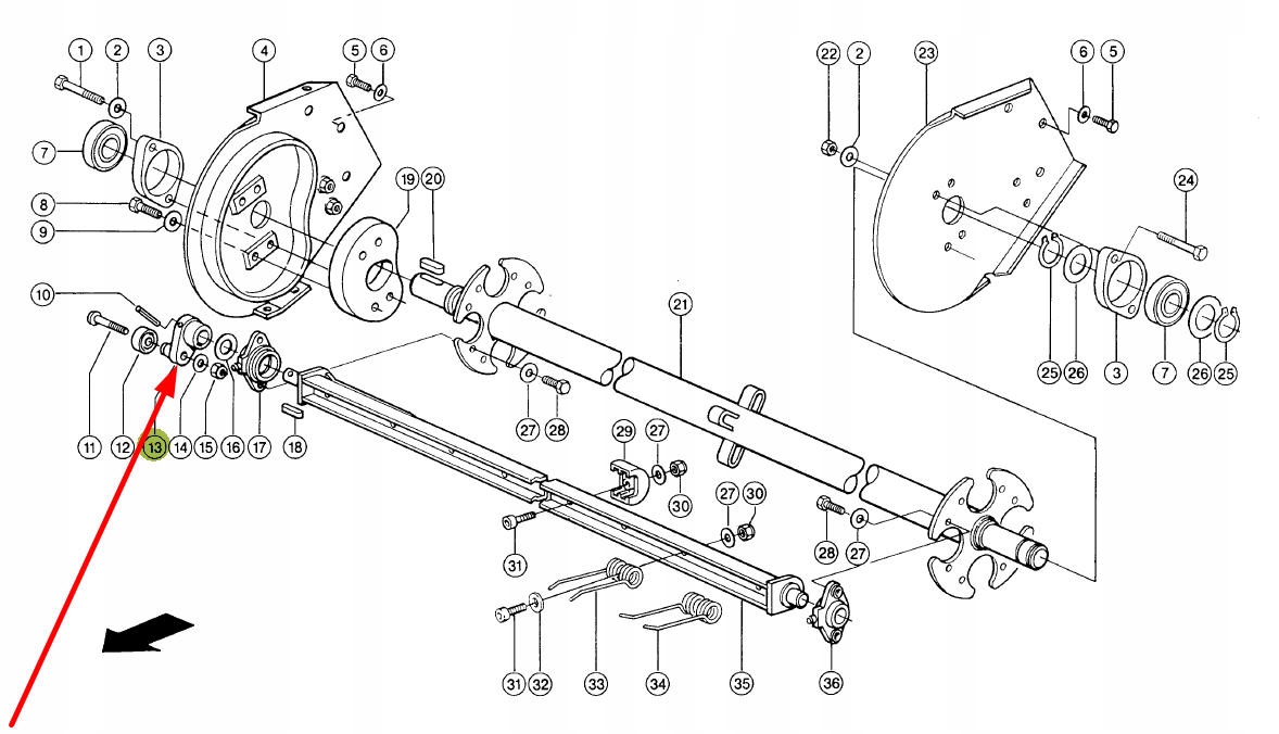 905345 2 Dzwignia walu podbieracza Machine brand Claas