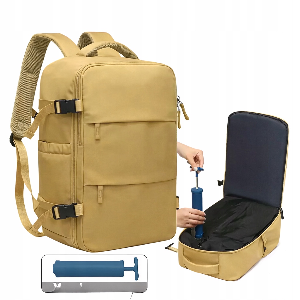 Plecak Bagaż Podręczny Kompresyjny Próżniowy Samolot 40x30x20 Pompka