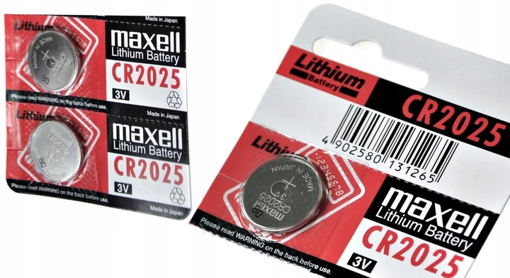 

Bateria Litowa Kluczyk 3V CR2025 Maxell 2 Sztuki