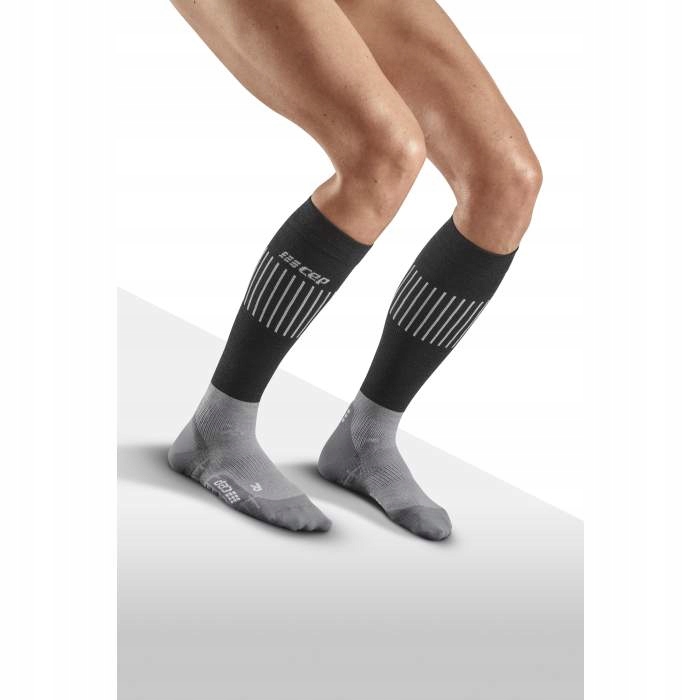 Cep ultralight socks, skiing, tall, v2, black/grey, women, III