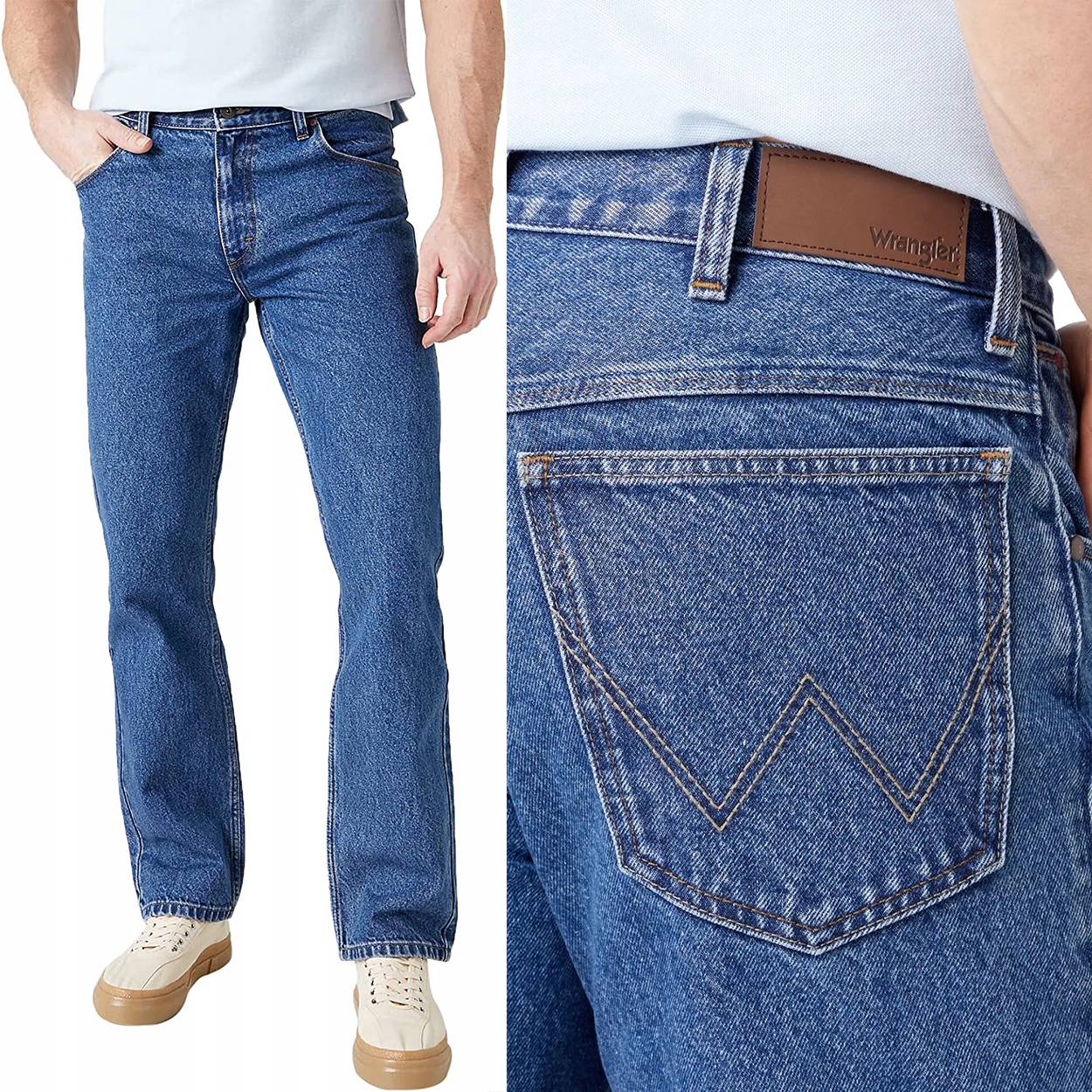 Wrangler Straight klasické jednoduché džínové kalhoty bez streče W32 L30