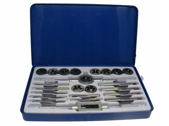 Метчики + плашки набор из 24 элементов.