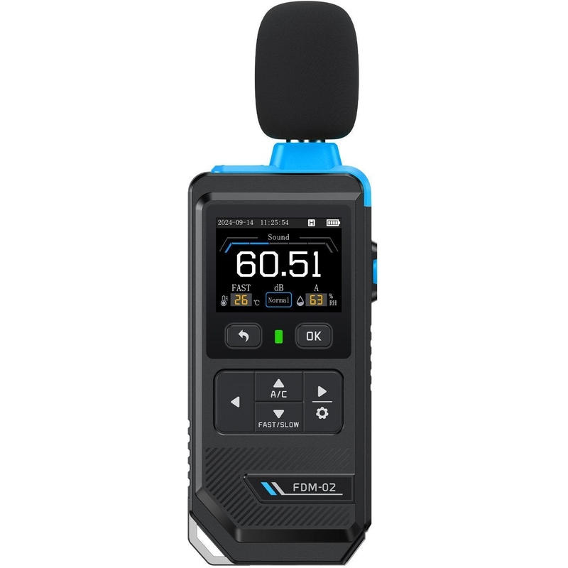 Fnirsi FDM-02 hlukoměr s digitálním barevným displejem 3v1, 20 kHz