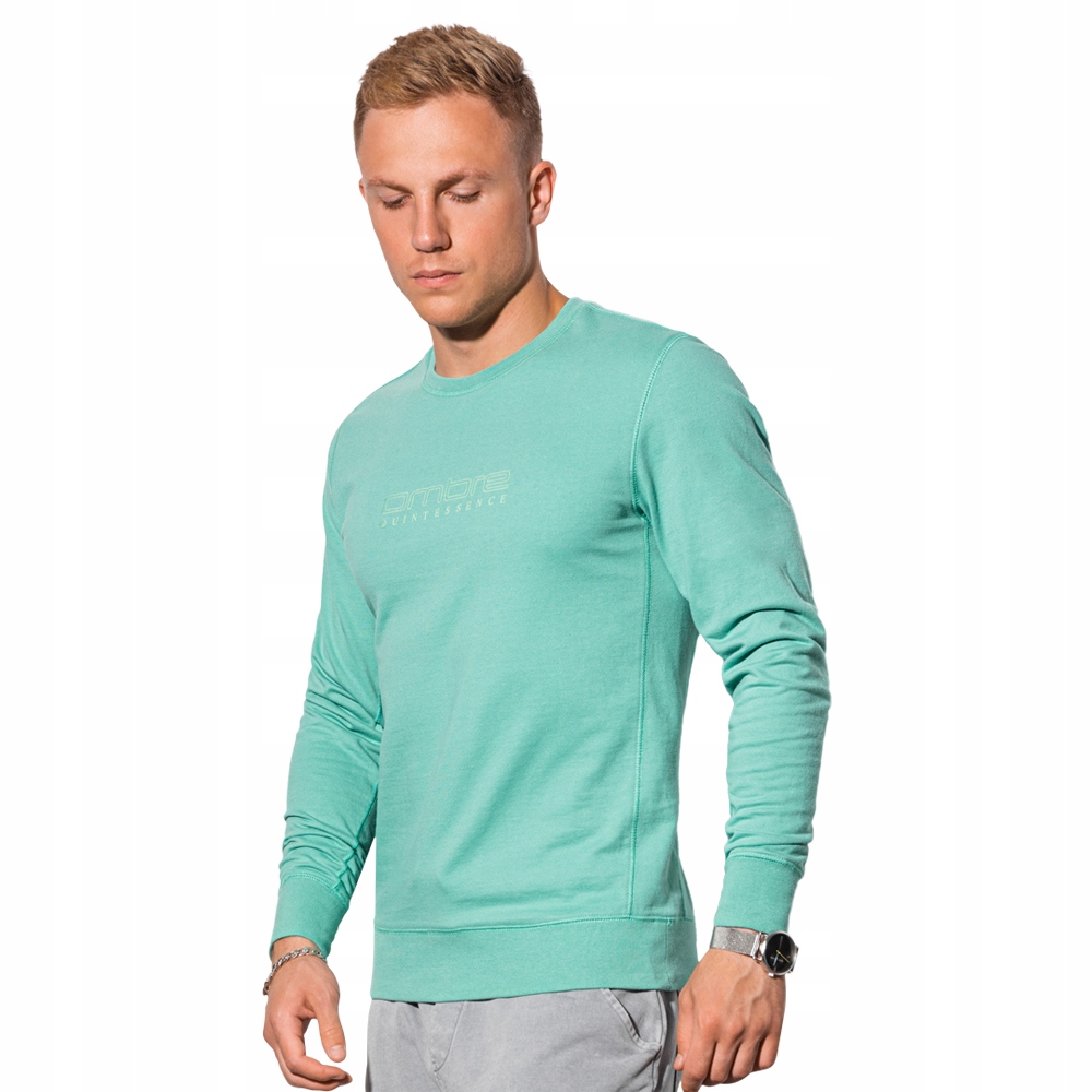 

Bluza męska z nadrukiem print B1160 turkusowa XL