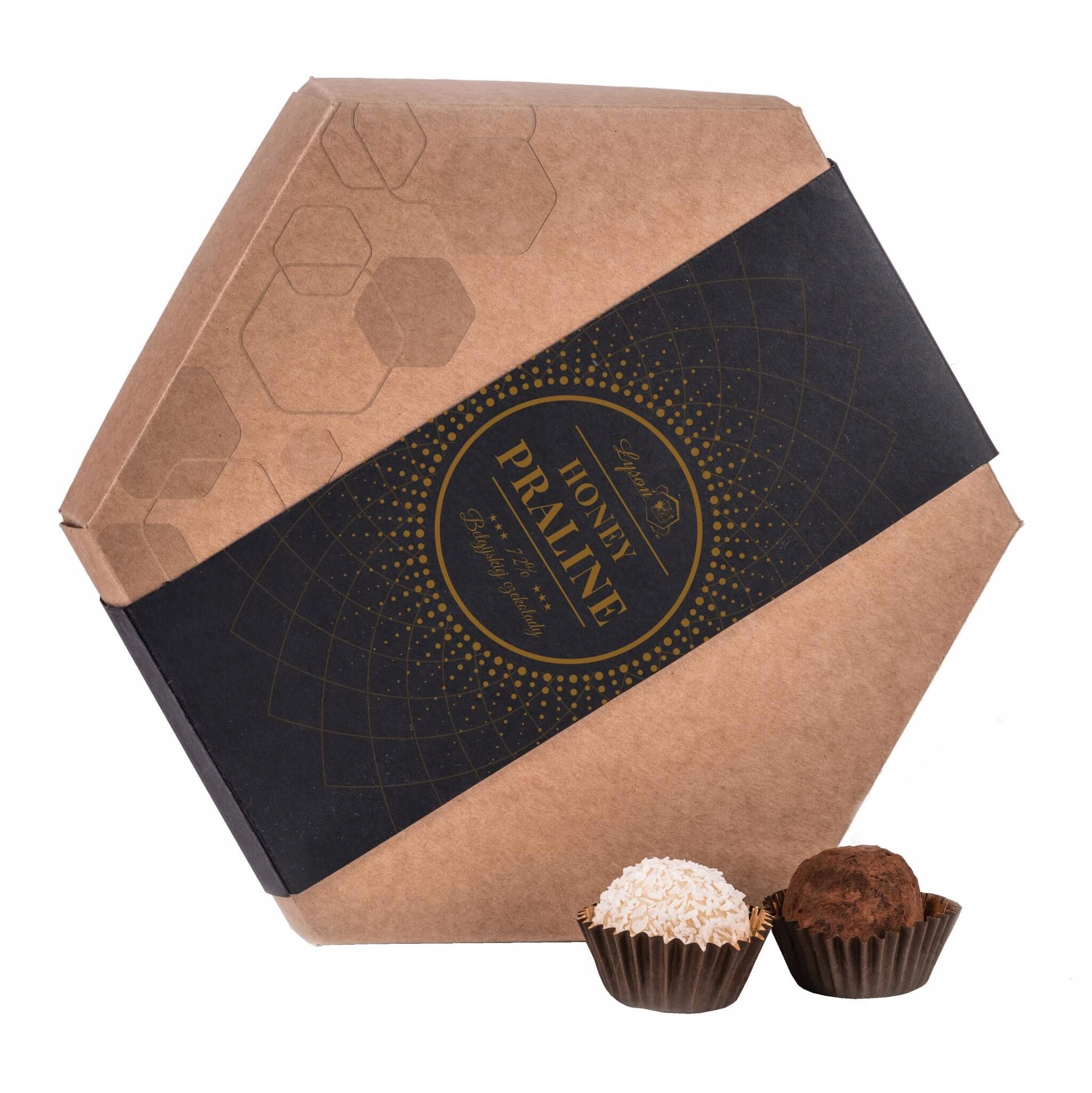 Levně Medové lanýže mix 170 g, ozdobné balení pralinky s medem a rumem