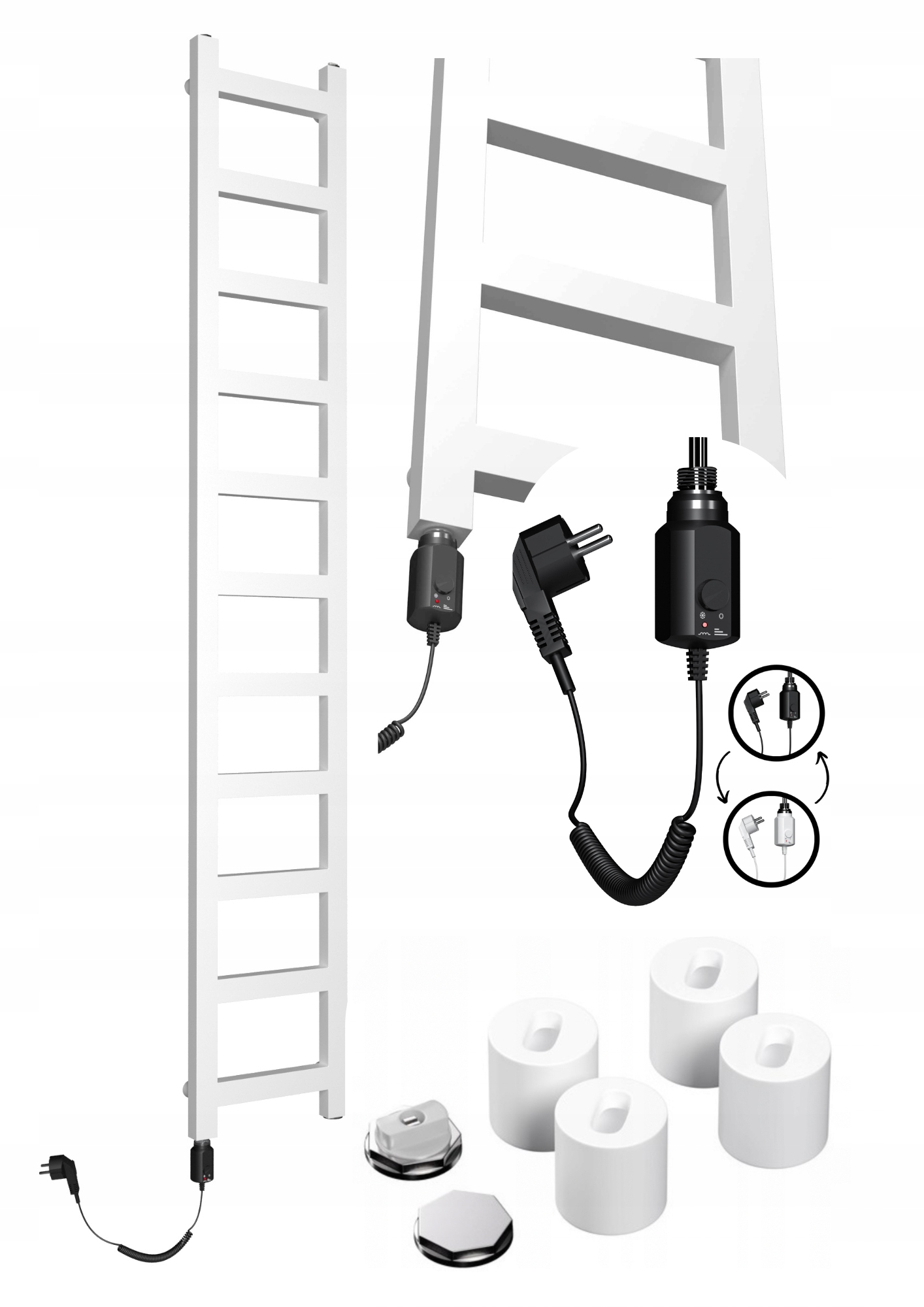Elektrický ohrievač Mini 1210x250 Biely Mat Ohrievač