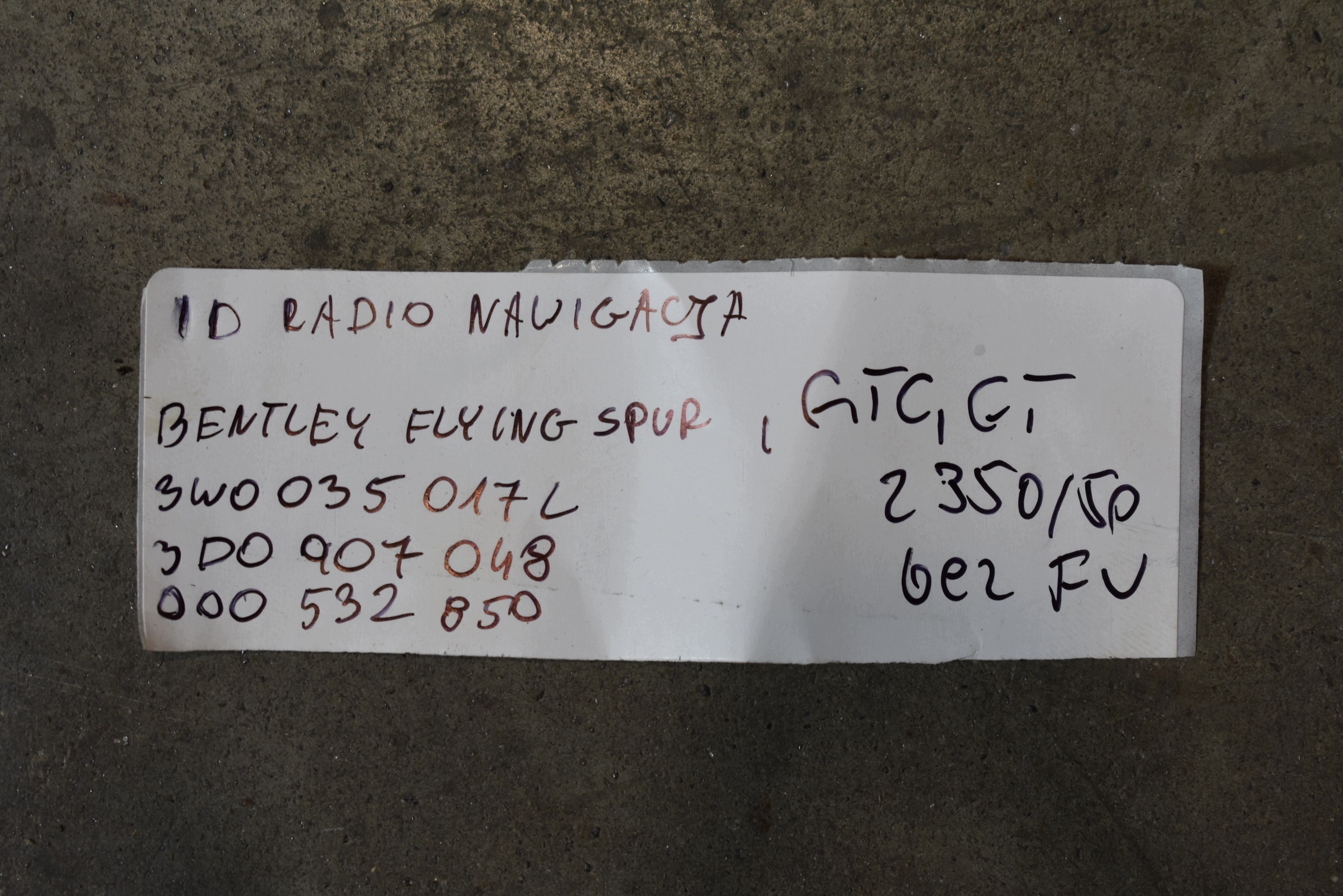 IDEALNE RADIO Navigation BENTLEY FLYING SPUR GTC GT 1