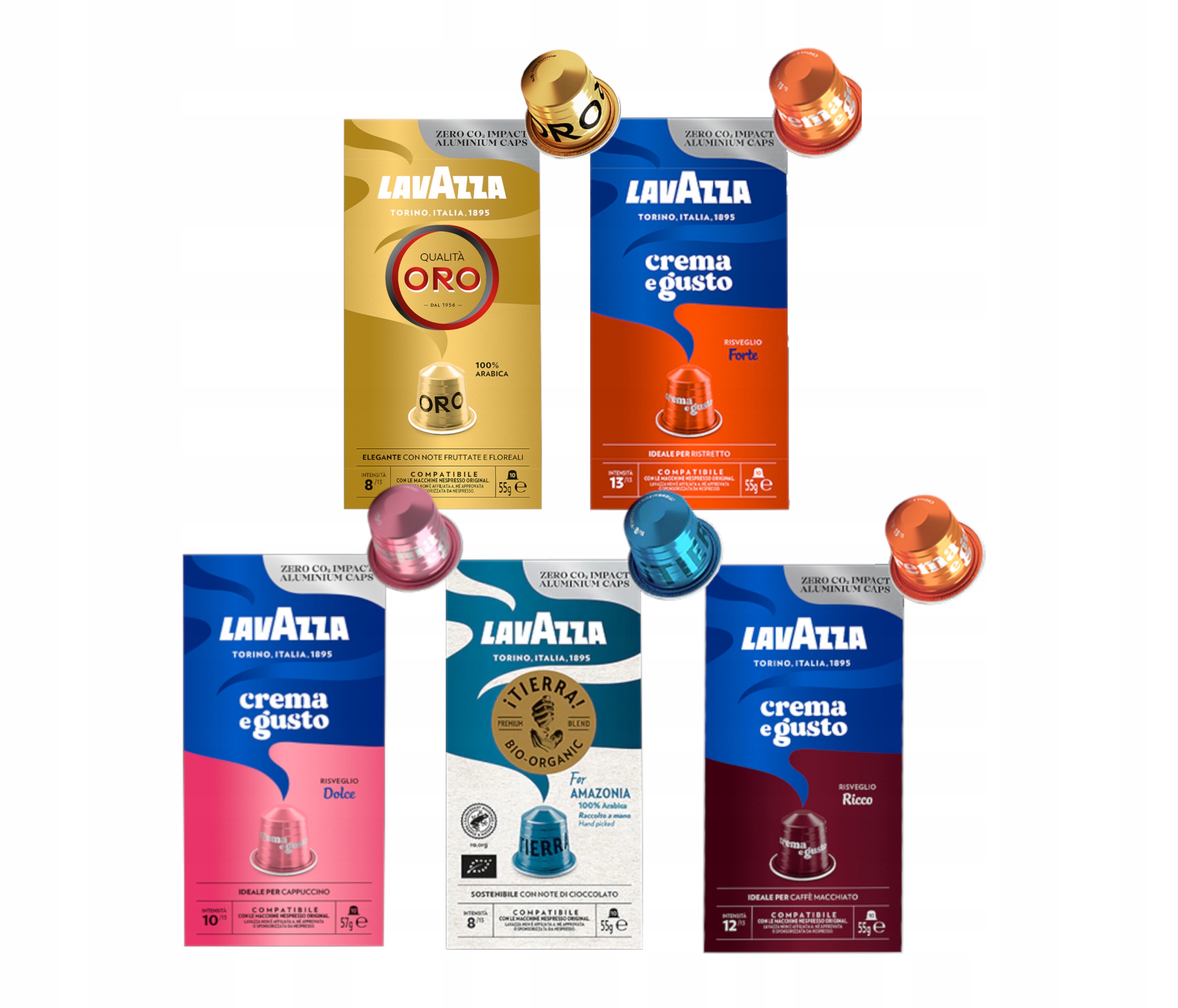 Kávové kapsle Lavazza Espresso kompatibilní s Nespresso Mix 50 ks