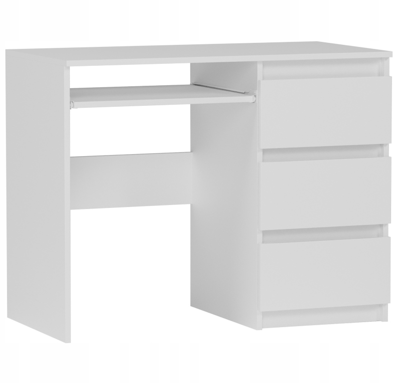 BIURKO KOMPUTEROWE 96CM STOLIK STÓŁ BIAŁE N-3