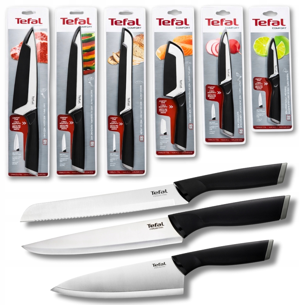 Kuchynské nože Tefal Comfort Kuchynský nôž šéfkuchára Kompletná sada
