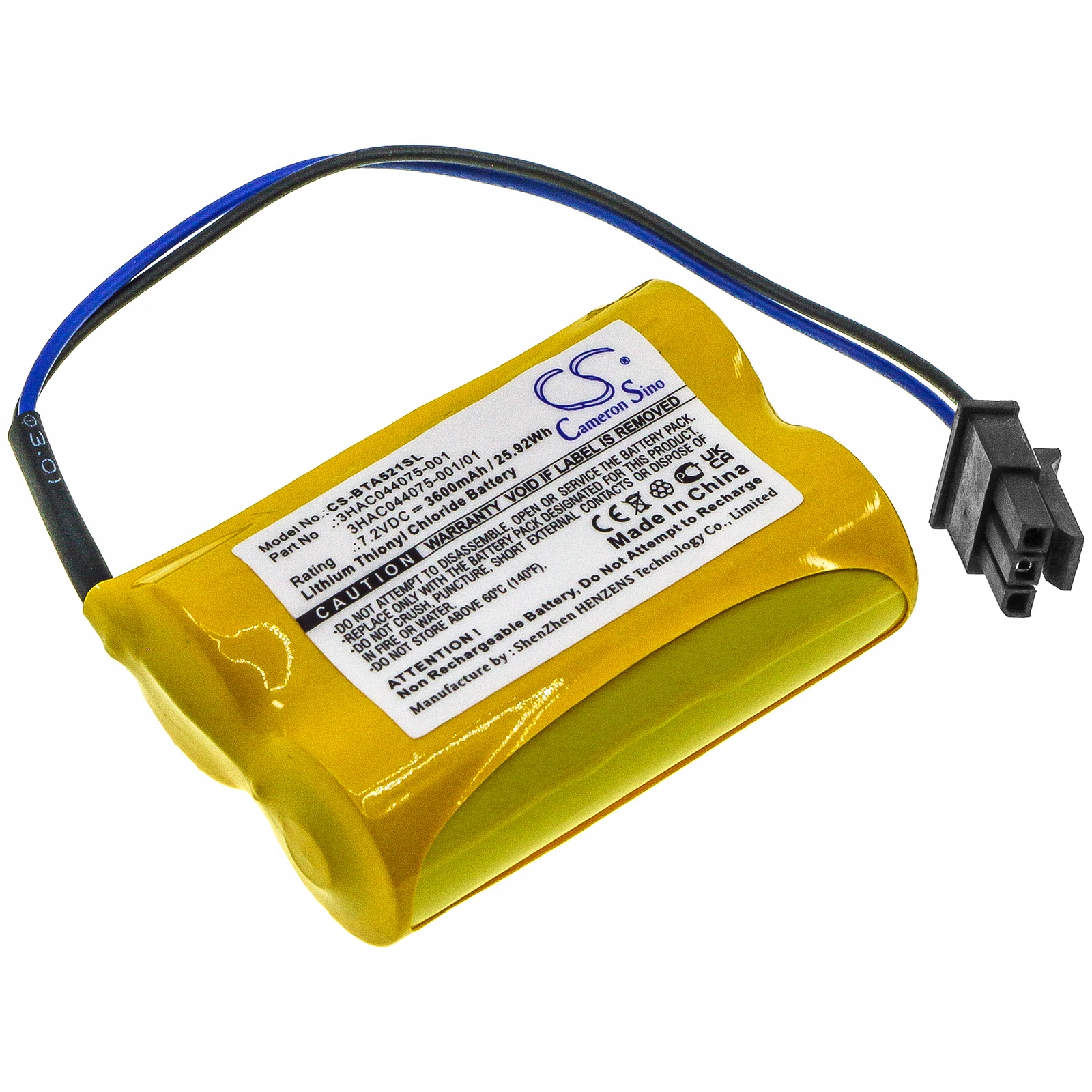 Bateria do Abb TA521 SB808F 4944 026-4 3HAB2038-1 3HAC044075-001 7,2V 3,6Ah
