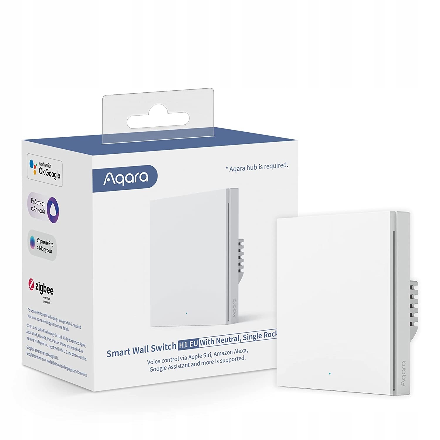 

Pojedyńczy Włącznik Aqara H1 Z N Zigbee WS-EUK03