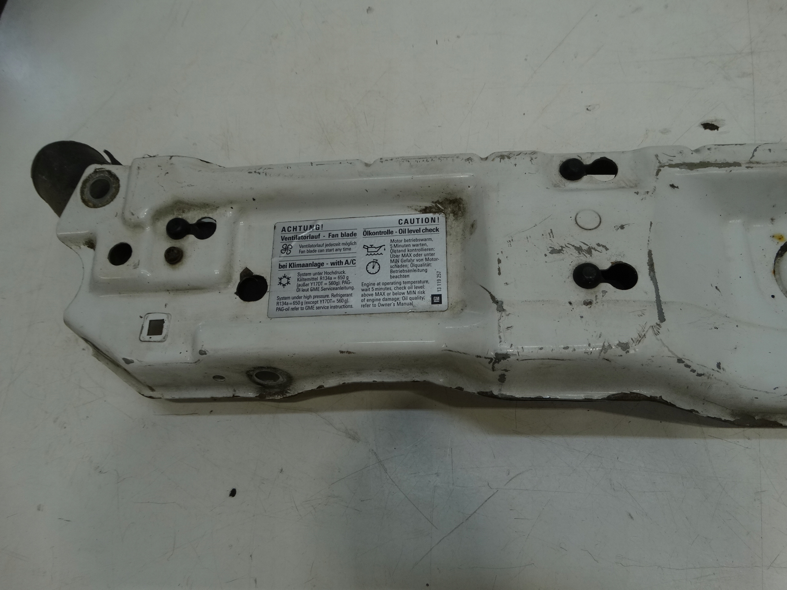 upper front panel, wall OPEL COMBO CORSA C 13119257