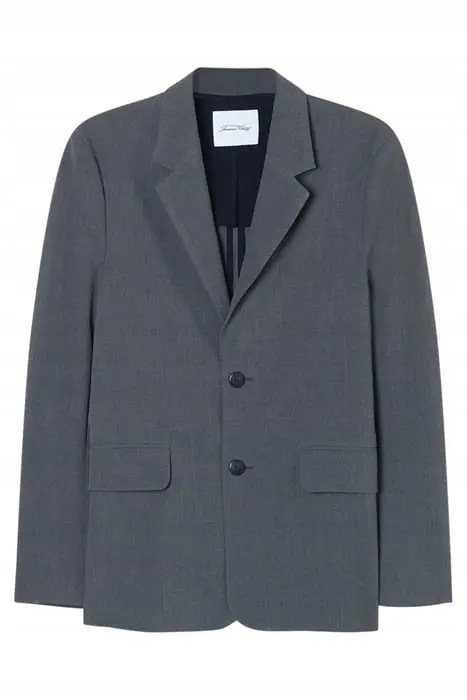 American Vintage Krátký Jednoduchý Sako Cendre Chine 50