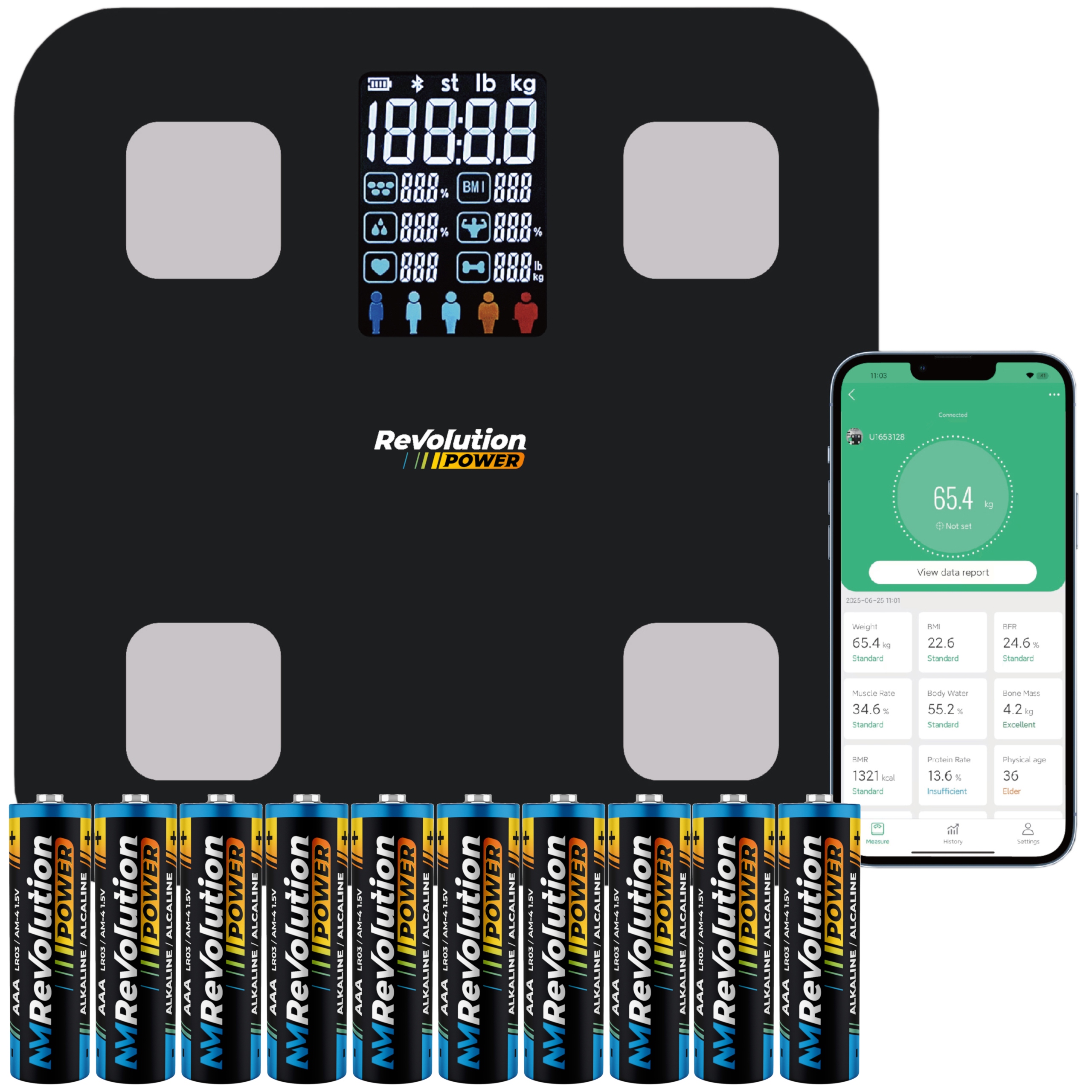 Waga Łazienkowa Szklana Precyzyjna Analityczna Sportowa 10x Bateria Aaa